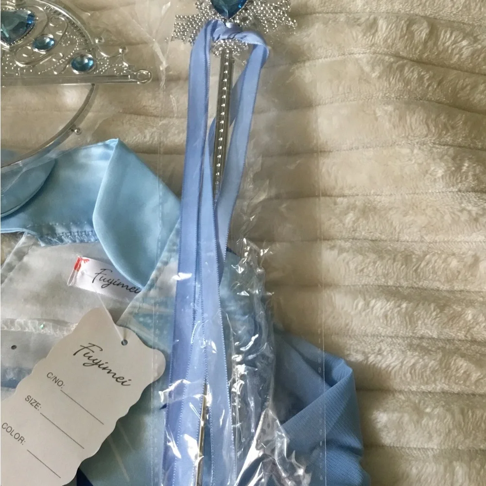 Light Blue Sparkle Princess Costume Dress for Kids - Brand: